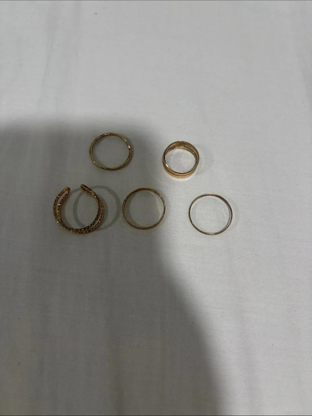 Stackable Gold-Tone Women’s Ring Set - Classic Mix